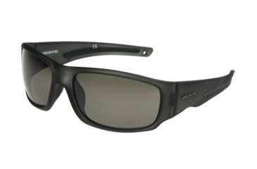 Image of Angler Eyes AEP 1802 Sunglasses, Rubberized Gray Crystal Frame, Smoke with Silver Flash Mirror Polarized Lenses, 10242550.FGX