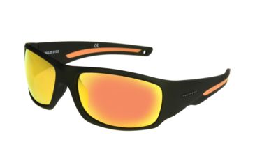 Image of Angler Eyes AEP 1802 Sunglasses, Rubberized Utility Green Frame, Smoke with Orange Mirror Polarized Lenses, 10242552.FGX