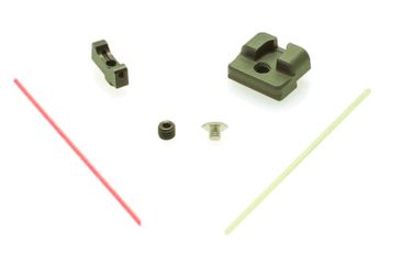 Image of Angry Bear Arms Fiber Optic Low Profile, Glock 42/43/43X/48, Small Frame, .195 Front, .200 Rear, Black, Small, ABA115