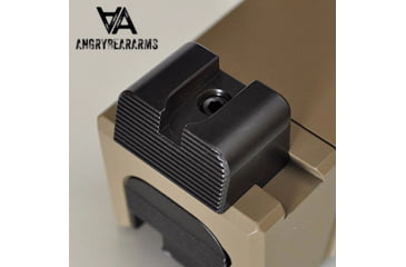 Image of Angry Bear Arms Glock Bear Bones Fiber Optic Pistol Sights, Tall Profile, Serrated, Small Frame, Black, ABA131
