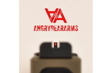 Image of Angry Bear Arms Glock Bear Bones Fiber Optic Pistol Sights, Tall Profile, Serrated, Small Frame, Black, ABA131