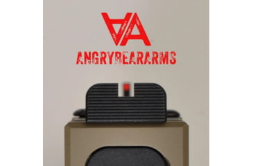 Image of Angry Bear Arms Glock Bear Bones Fiber Optic Pistol Sights, Tall Profile, Serrated, Small Frame, Black, ABA131
