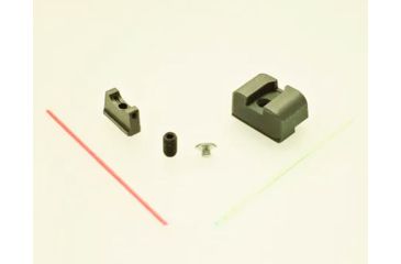 Image of Angry Bear Arms Glock RMR Cut Fiber Optic Serrated Tall Profile Sight Kit, Black, Small, ABASUB