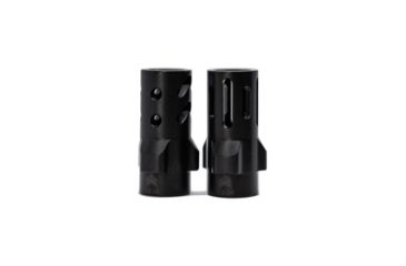 Image of Angstadt Arms 3-Lug Adapter, 9mm Dual Chevron Brake, 1/2x36, Black, AA093LDC36