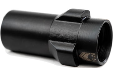 Image of Angstadt Arms 3-Lug Devices Muzzle Adapter, 9mm Luger, 1.42 inch, 1/2x28 TPI, Black Nitride, Black, AA093LSD28