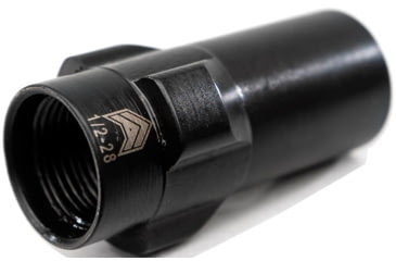 Image of Angstadt Arms 3-Lug Devices Muzzle Adapter, 9mm Luger, 1.42 inch, 1/2x28 TPI, Black Nitride, Black, AA093LSD28