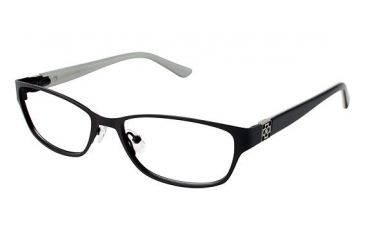Image of Ann Taylor AT208 Bifocal Prescription Eyeglasses - Frame Matte Black/Ivory, Size 53/16mm TYAT20801