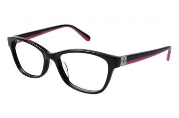 Image of Ann Taylor AT305 Single Vision Prescription Eyeglasses - Frame Black/Pink, Size 53/17mm TYAT30501
