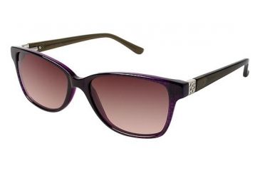 Image of Ann Taylor AT506 Progressive Prescription Sunglasses TYAT50603 - Frame Color Eggplant Fade/Translucent Dark Olive
