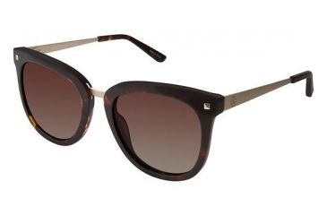 Image of Ann Taylor AT510 Sunglasses - Frame Tortoise / Gold, Lens Color Dark Brown Gradient, Size 55/20mm TYAT51002
