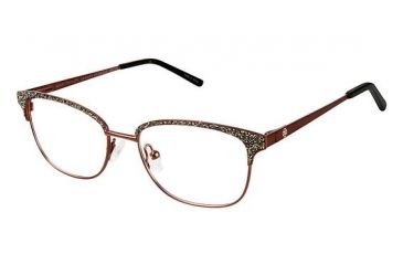 Image of Ann Taylor ATP006 Bifocal Prescription Eyeglasses - Frame Brn/Crystal Gld, Size 49/16mm TYATP00601