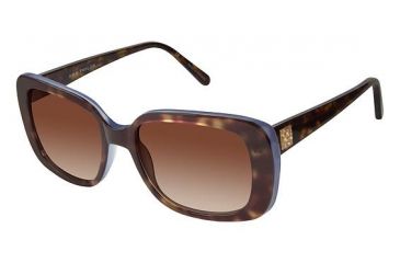 Image of Ann Taylor ATP901 Sunglasses - Frame Tort/Trans Blue, Lens Color Dark Brown Gradient, Size 49/16mm TYATP90102