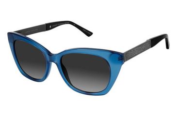 Image of Ann Taylor ATP910 Sunglasses - Frame TRANS BLUE, Lens Color Dark Grey Gradient, Size 51/16mm TYATP91003