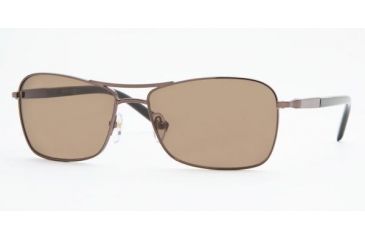 Image of Anne Klein Bifocal Sunglasses AK4124 with Lined Bi Focal Rx Prescription Lenses, Shiny Dark Brown Frame / 58 mm Prescription Lenses