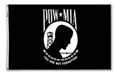 Image of Annin Flags POW/MIA Nylon Flag, Black/White, 3ft x 5ft, 377991R