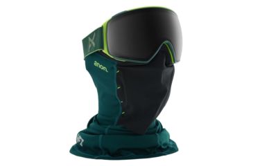 Image of Anon M4 Toric Sonar Men's Goggle w/ Spare Lens and MFI Mask, Sonar Smoke Lens, Green, 20355102365NA
