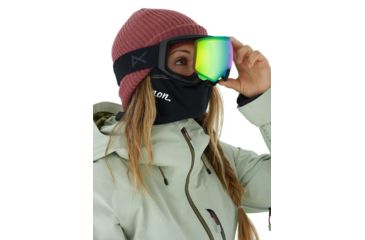 Image of Anon WM1 Women's Goggle w/ Spare Lens and MFI Mask, Sonar Green Lens, Smoke, 19176101098NA