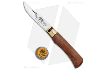 Image of Antonini Knives Old Bear Classical Large Folding Knife, 3.375in, 420 Stainless Steel, Clip Point Blade, American Walnut Wood Handle, Steel/Wood, 8.375in, BHQ-31043
