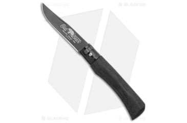 Image of Antonini Knives Old Bear Classical Total Black Small Folding Knife, 2.875in, 420 Stainless Steel, Clip Point Blade, Wood Black Handle, Black/Wood, 6.875in, BHQ-123008
