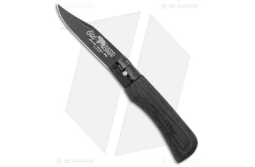 Image of Antonini Knives Old Bear Classical Total Black XS Folding Knife, 2.50in, 420 Stainless Steel, Clip Point Blade, Wood Black Handle, Black/Wood, 6.00in, BHQ-124750