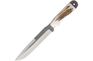 Image of Anza 12.75 Inch Dune Slayer Knife, Full Elk, Black Leather Belt Sheath AZDSFE