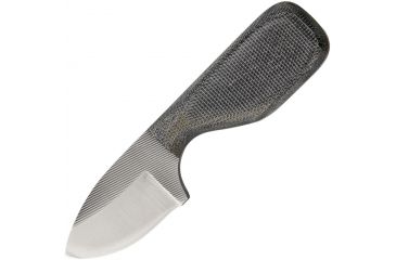 Image of Anza 5 Inch Fixed Blade Knife, Micarta, Black Leather Belt Sheath AZBUM