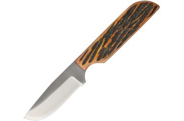 Image of Anza 6.5 Inch Fixed Blade Knife, Amber Bone, Brown Leather Belt Sheath, 2.75 Inch Blade AZWK6AJB