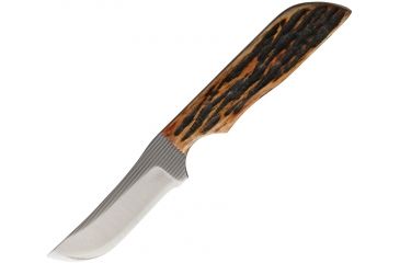 Image of Anza 6.5 Inch Fixed Blade Knife, Amber Bone, Brown Leather Belt Sheath AZWK3AJB