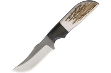 Image of Anza 7.75 Inch Fixed Blade Knife, Elk And Micarta, Brown Leather Belt Sheath, 3.75 Inch Blade AZMC3E