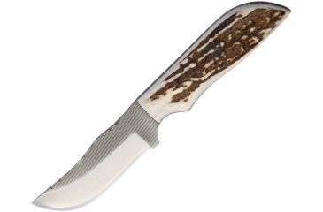 Image of Anza 7.75 Inch Fixed Blade Knife, Elk, Brown Leather Belt Sheath, 3.625 Inch Blade AZMC3FE