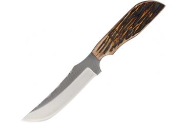 Image of Anza 8.875 Inch Fixed Blade Knife, Amber Bone, Leather Belt Sheath AZ709AJB