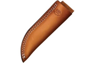 Image of Anza LJ Bone Fixed Blade Knife, 8.25in Overall, 4.13in Stainless Steel Clip Point Blade, LJ Bone Handle, Brown Leather Belt Sheath, 709R LJ BONE