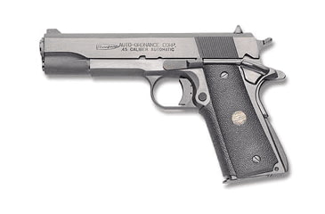 Image of Auto Ordnance 1911A1-Deluxe-80 Pistol, .45 ACP, 5in barrel, blued finish steel frame, black rubber wrap-around grip, recoil operated semi-automatic, hi-profile 3 white dot, 7 round magazine, AO1911A1DLX804551FRRMPG