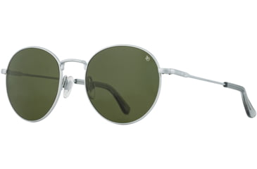 Image of AO AO-1002 Sunglasses, Matte Silver, Calobar Green AOLite Nylon Lenses, 51-19-145 B47, 002251STSMGNN