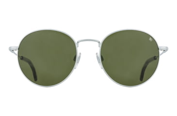 Image of AO AO-1002 Sunglasses, Matte Silver, Calobar Green AOLite Nylon Lenses, 51-19-145 B47, 002251STSMGNN