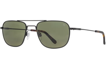 Image of AO Checkmate Sunglasses - Men's, Matte Black Frame, Calobar Green AOLite Nylon Lenses, 56-21-145, CHE256STTOGNN