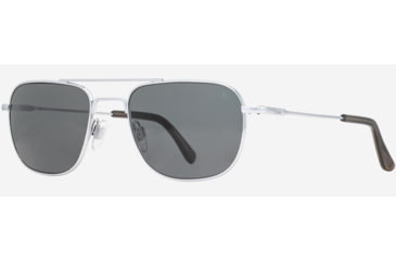 Image of AO Checkmate Sunglasses - Mens, Silver Frame, True Color Gray AOLite Nylon Lenses, 56-21-145, CHE356STSMGYN