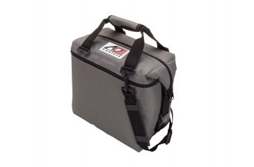 Image of AO Coolers 12 Can Canvas Soft Cooler, w/ Removable Shoulder Strap, Charcoal, Small, AO12CH
