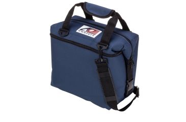 Image of AO Coolers 12 Can Canvas Soft Cooler, w/ Removable Shoulder Strap, Navy Blue, Small, AO12NB