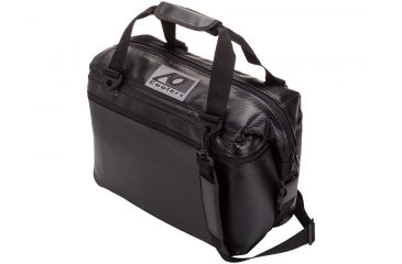 Image of AO Coolers 12 Can Carbon Soft Cooler, w/Removable Shoulder Strap, Black, Small, AOCR12BK