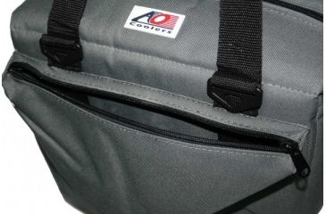 Image of AO Coolers 12 Can Deluxe Canvas Soft Cooler, w/Removable Shoulder Strap, Charcoal, Small, AO12DXCH