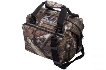 Image of AO Coolers 12 Can Deluxe Canvas Soft Cooler, w/Removable Shoulder Strap, Mossy Oak Camo, Small, AOMO12DX