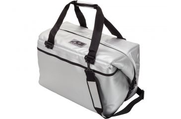 Image of AO Coolers 48 Can Carbon Soft Cooler, w/Removable Shoulder Strap, Silver, Oversized, AOCR48SL