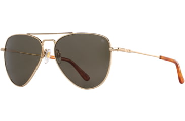 Image of AO Fletcher Sunglasses, Gold Frame, Calobar Green AOLite Nylon Lens - Polarized - 59-15-145, FLT259STHAGNN-P