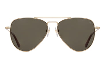 Image of AO Fletcher Sunglasses, Gold Frame, Calobar Green AOLite Nylon Lens - Polarized - 59-15-145, FLT259STHAGNN-P
