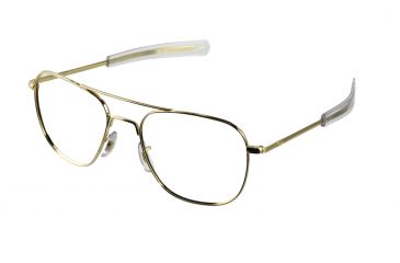 Image of AO Flight Gear Pilot Series Sunglasses Frame, No Lens, Gold, Bayonet, 55mm Lens G-BNT-55