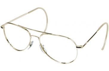 Image of AO Flight Gear General Series Sunglasses Frame, No Lens, Gold, Comfort Cable, 52mm Lens G-CC-52 