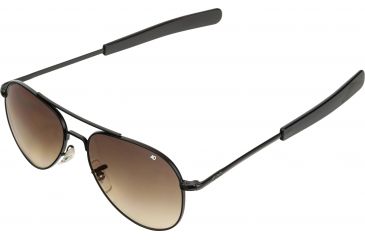 Image of AO Flight Gear General Sunglasses, Bayonet, Black Frame, Polycarbonate Gradient Brown Lens, 52mm, 31630