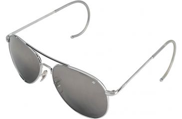 Image of AO Flight Gear General Sunglasses, Comfort Cable, Silver Frame, Silver Mirror Lens, 52mm, 30636