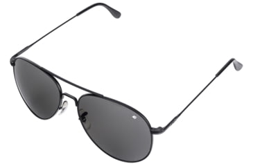 Image of AO Flight Gear General Sunglasses, Wire Spatula, Black Frame, True Color Gray Glass Lens, 58mm, 30524